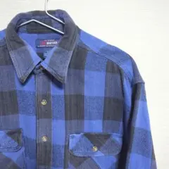 ファイブブラザー　USA製　90s　ヘビーネルシャツ　青黒バッファローチェック