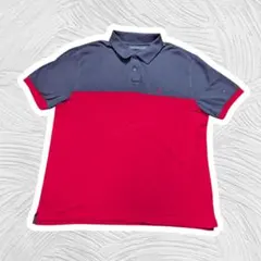 ノーティカ NAUTICA ツートンカラー 鹿の子 ポロシャツ 刺繍ロゴ XXLのサムネイル