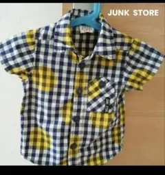 JUNK STORE 半袖シャツ チェック柄　90 BREEZ ブリーズ