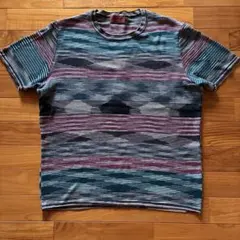 ミッソーニ MISSONI オレンジタグ ジグザグ柄 カットソー マルチカラー MISSONI ミッソーニ オレンジタグ ボーダー Tシャツ マルチカラー L