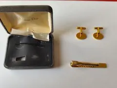 Christian Dior ゴールドカフスボタンセット