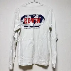 EDWIN 長袖カットソー ホワイト　ロンT 長袖Tシャツ　レトロ　エドウィン