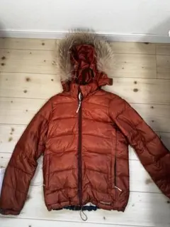 Marmot フード付きダウンジャケット S オレンジのサムネイル