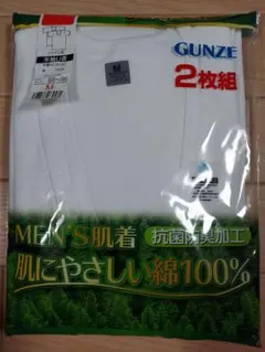 GUNZE メンズ シャツ 2枚組 M半袖U首