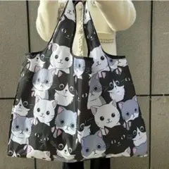 ラスト1点 猫 ネコ 折りたたみ エコバッグ トート コンパクト大きめ 大容量