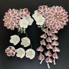 つまみ細工 髪飾り ✴︎彩花✴︎ 成人式卒業式七五三 No.438再販2