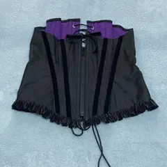 ハンドメイドアンダーバストブラックコルセット