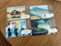 スターバックス ギフトカード 4枚セット　ハワイ