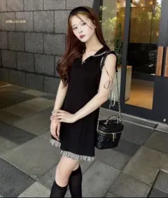 NICE CLAUP Nono企画フード付きアメスリミニワンピ