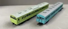 Nゲージ　103系　通勤電車　　緑+青　KATO・TOMIX混合のサムネイル
