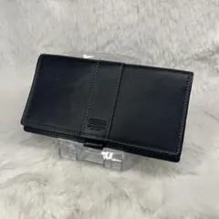 COACH ブラックレザー薄型お札ケース