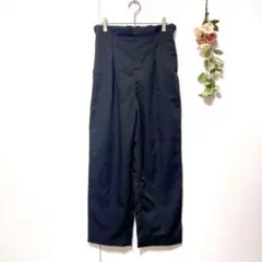 美品✨【ドレスキップ】ワイドパンツ ウエストゴム ゆったり 大きめ 黒 （L）