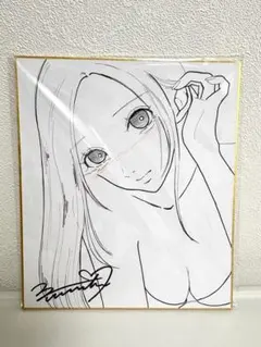 チェンソーマン レゼ バニー 手描きイラスト ファンアート 小色紙