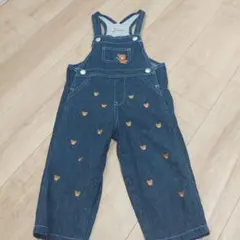 ミキハウス デニムオーバーオール 80～90cm