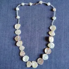 C 87淡水パール レア　大粒　メタリック　ポテト　ライス　マルチカラー C 7淡水パール メタリックパープル大粒ポテトライス