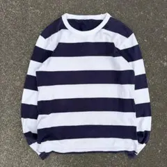 00s old uniqlo 短丈 ボーダー ロンＴ y2k シティーボーイ