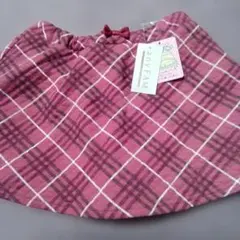 any FAM 赤系チェック柄スカパン