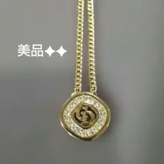 極美品✨ Dior ネックレス CD ロゴ ラインストーン 希少 刻印 2130