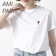 AMI PARIS アミ 半袖 クルーネック Tシャツ スモールハート 刺繍のサムネイル