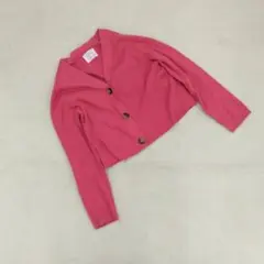 ZARA ザラ 13-14 164 リブニット カーディガン ピンク 完売 大人