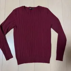 INGNI Vネック リブニット ボルドー色