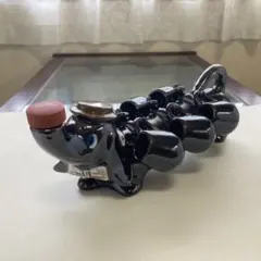ダックスフンド デキャンタ カップ 空瓶 蓋付き 犬 陶器 置物 昭和レトロ