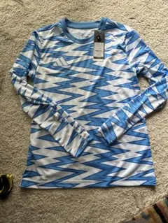 adidas 長袖カットソー 160cm ホワイト/水色