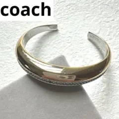 コーチ COACH バングル レディース シルバー ゴールド クリスタル 美品のサムネイル