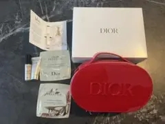 【最終値下げ】新品DIOR　エナメルレッドポーチ　最新ノベルティ非売品おまけ付き