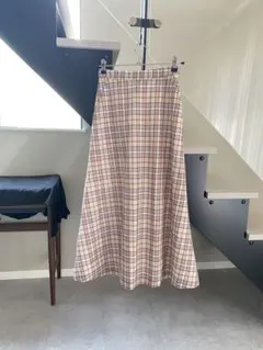 SLOBE IENA チェック　ロングスカート