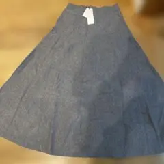 Re:EDIT グレー フレアロングスカート