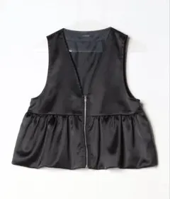 JEANASIS サテンペプラムZIPベスト