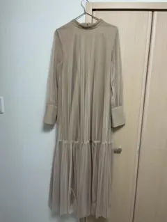 【オケージョン】チュールハイネックワンピース