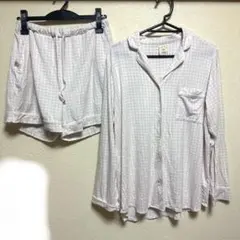 ジェラートピケ　ギンガムチェック　セットアップ