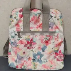 未使用 レスポートサック 花柄 バックパック トートバッグ リュックサック