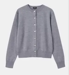 ★PLST★2024AWエクストラファインメリノウールメタルカーディガン★