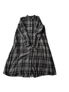 UNIQLO チェック柄 長袖シャツワンピース Sサイズ