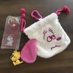 スヌーピー 巾着ポーチ キーホルダー 3点セット