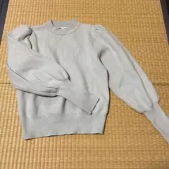 ZARA ライトブルー パフスリーブセーター M