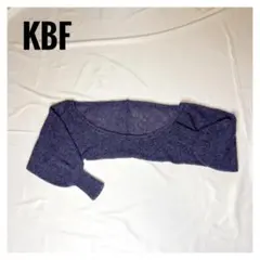 KBF ダークブルー オフショルダー　カーディガン　ボレロ　長袖トップスのサムネイル