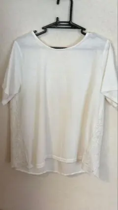 earth music&ecology 半袖シャツ ホワイト レース