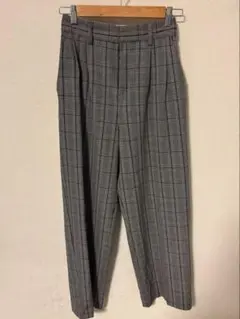 ロペピクニック　チェック柄ワイドパンツ