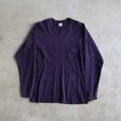 90s OLDGAPオールドギャップ ポケT ロンT パープル USA製フェード