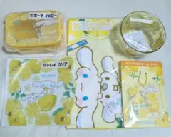 サンリオくじ　シナモロール　アクリルチャーム　ポーチ　トレイ　ボール　タオル