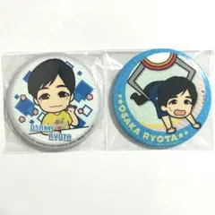 ハイキュー!! 及川徹 缶バッジ 2個 ガチャガチャ カプセル メガネ
