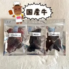 国産牛肉セット　レバー　牛タン皮　ジャーキー　ペットフード　　犬　おやつ