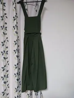 ♡w closet グリーン サロペット ワイドパンツ♡