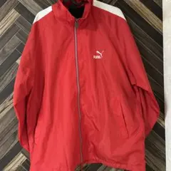 PUMA ナイロンジャージ上下セット　赤　メンズMサイズ