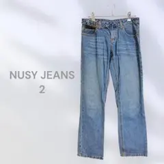 NUSY JEANS デニムパンツ ストレート カジュアル　ベーシック　ベルト付