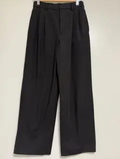 UNIQLO◇タックワイドパンツM 黒